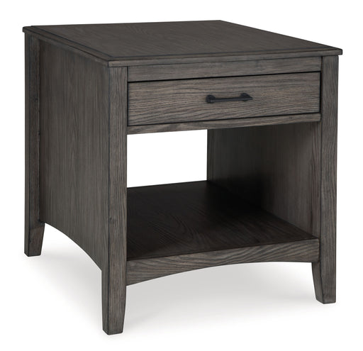 Montillan - Grayish Brown - Rectangular End Table Capital Discount Furniture Home Furniture, Furniture Store