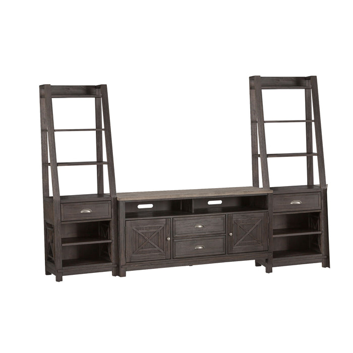 Heatherbrook - Entertainment Center With Piers - Black Capital Discount Furniture Home Furniture, Furniture Store