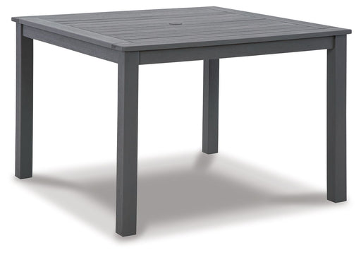 Eden Town - Gray - Square Dining Table W/Umb Opt Capital Discount Furniture Home Furniture, Furniture Store