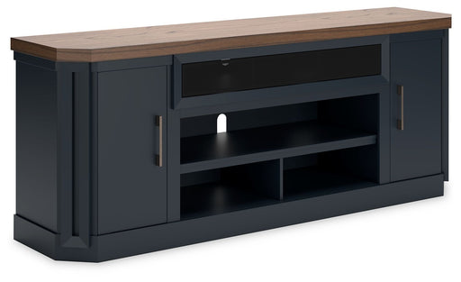 Landocken - Brown / Blue - Xl TV Stand W/Fireplace Option Capital Discount Furniture Home Furniture, Furniture Store