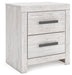 Cayboni - Whitewash - Two Drawer Night Stand Capital Discount Furniture Home Furniture, Furniture Store