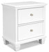 Fortman - White - Two Drawer Night Stand Capital Discount Furniture Home Furniture, Furniture Store