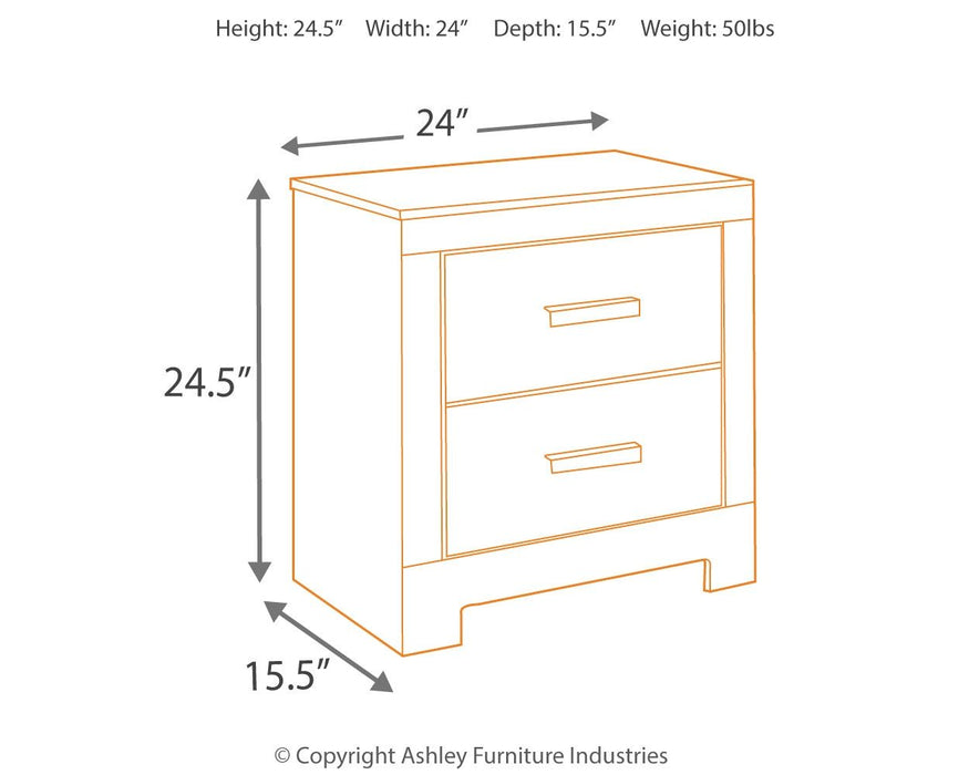 Culverbach - Gray - Two Drawer Night Stand Capital Discount Furniture Home Furniture, Furniture Store
