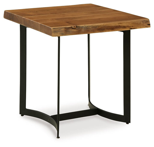Fortmaine - Brown / Black - Rectangular End Table Capital Discount Furniture Home Furniture, Furniture Store