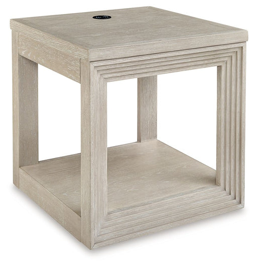 Marxhart - Bisque - Square End Table Capital Discount Furniture Home Furniture, Furniture Store