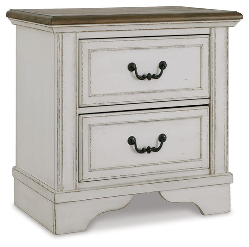 Brollyn - White / Brown / Beige - Two Drawer Night Stand Capital Discount Furniture Home Furniture, Furniture Store