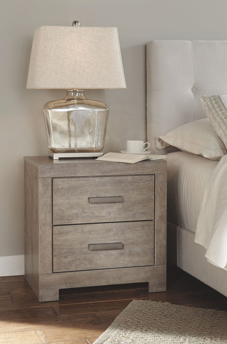 Culverbach - Gray - Two Drawer Night Stand Capital Discount Furniture Home Furniture, Furniture Store