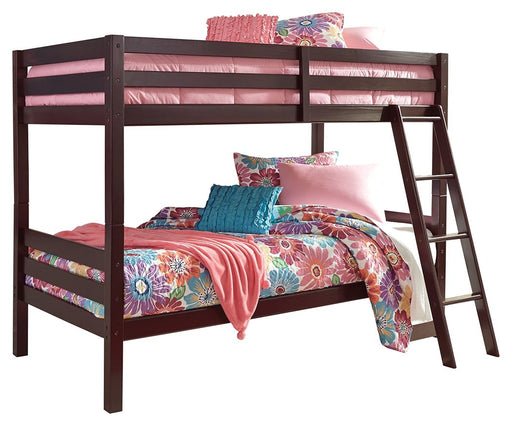 Halanton - Dark Brown - Twin/twin Bunk Bed W/Ladder Capital Discount Furniture Home Furniture, Furniture Store