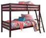 Halanton - Dark Brown - Twin/twin Bunk Bed W/Ladder Capital Discount Furniture Home Furniture, Furniture Store