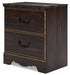 Glosmount - Two-tone - Two Drawer Night Stand Capital Discount Furniture Home Furniture, Furniture Store