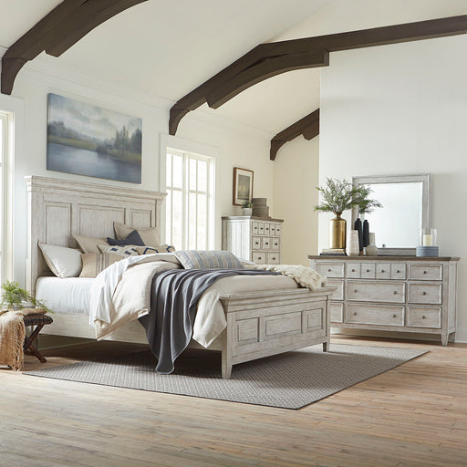 Heartland - 4 Piece Bedroom Set (California King Panel Bed, Dresser & Mirror, Chest) - White Capital Discount Furniture Home Furniture, Furniture Store