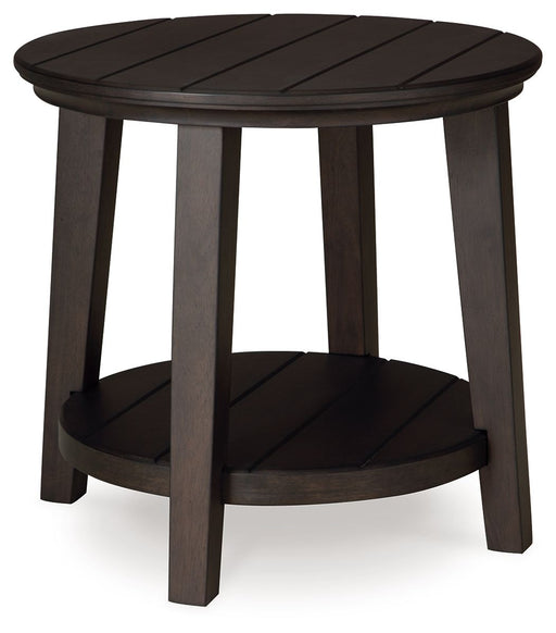Celamar - Dark Brown - Round End Table Capital Discount Furniture Home Furniture, Furniture Store