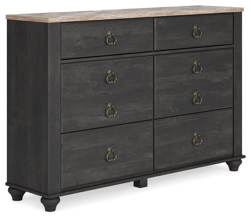 Nanforth - Two-tone - Six Drawer Dresser Capital Discount Furniture Home Furniture, Furniture Store