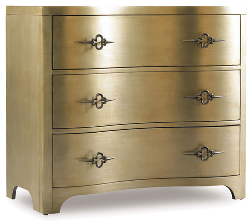Sanctuary - 3-Drawer Shaped Front Chest - Gold Capital Discount Furniture Home Furniture, Furniture Store