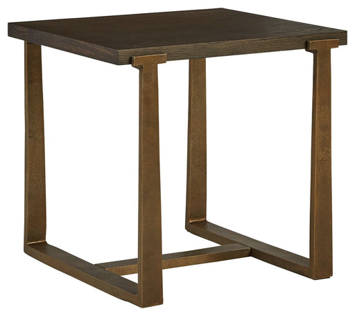 Balintmore - Brown / Gold Finish - Rectangular End Table Capital Discount Furniture Home Furniture, Furniture Store