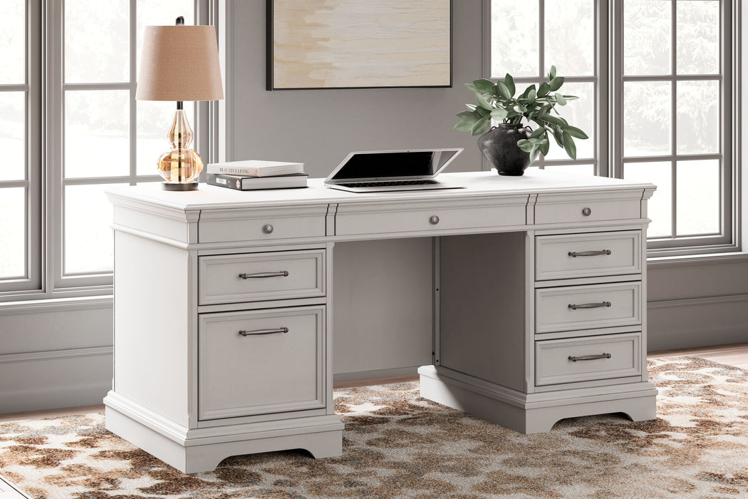 Kanwyn - Whitewash - Home Office Desk With Eight Drawers Capital Discount Furniture Home Furniture, Furniture Store