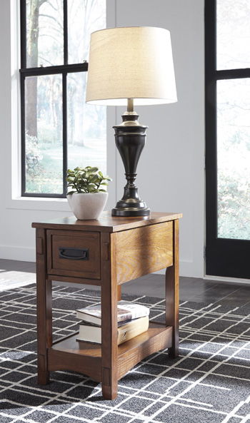 Breegin - Brown - Chair Side End Table - 1 Drawer Capital Discount Furniture Home Furniture, Furniture Store