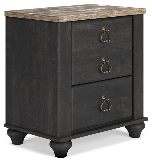Nanforth - Two-tone - Two Drawer Night Stand Capital Discount Furniture Home Furniture, Furniture Store
