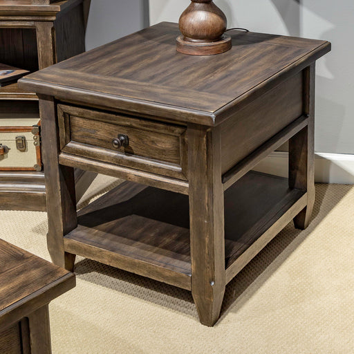 Paradise Valley - Rectangular End Table - Dark Brown Capital Discount Furniture Home Furniture, Furniture Store