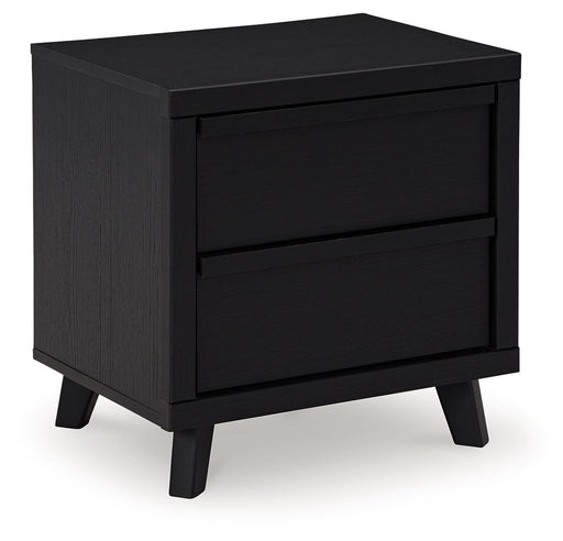 Danziar - Black - Two Drawer Night Stand Capital Discount Furniture Home Furniture, Furniture Store