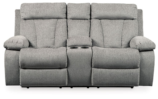 Mitchiner - Fog - Dbl Rec Loveseat W/Console Capital Discount Furniture Home Furniture, Furniture Store