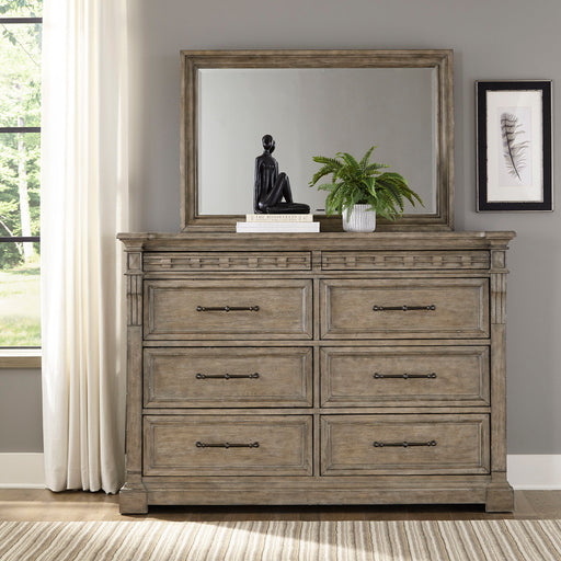 Town & Country - Dresser & Mirror - Medium Brown Capital Discount Furniture Home Furniture, Furniture Store