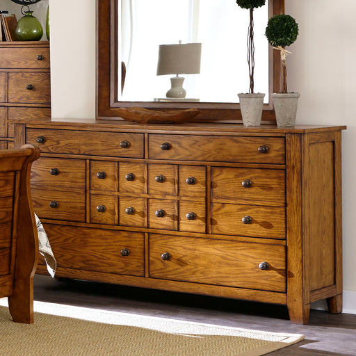 Grandpas Cabin - 7 Drawer Dresser - Light Brown Capital Discount Furniture Home Furniture, Furniture Store