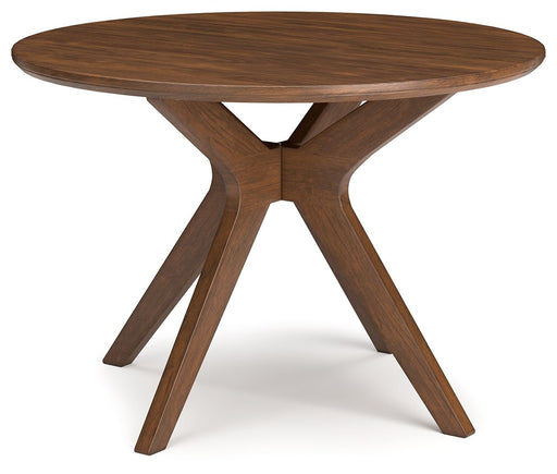 Lyncott - Brown - Round Dining Room Table Capital Discount Furniture Home Furniture, Furniture Store