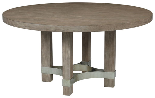 Chrestner - Gray - Round Dining Room Table Capital Discount Furniture Home Furniture, Furniture Store