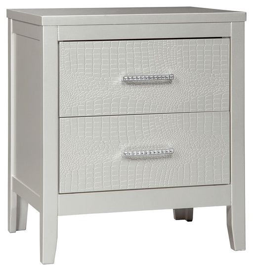 Olivet - Silver - Two Drawer Night Stand Capital Discount Furniture Home Furniture, Furniture Store