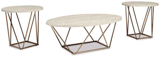 Tarica - White / Metallic - Occasional Table Set (Set of 3) Capital Discount Furniture Home Furniture, Furniture Store