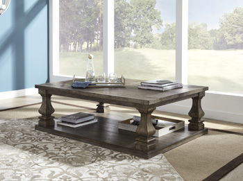Johnelle - Gray - Rectangular Cocktail Table Capital Discount Furniture Home Furniture, Furniture Store