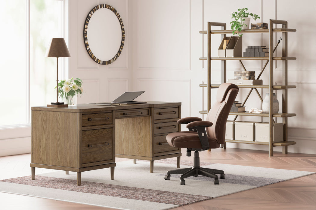 Roanhowe - Brown - Home Office Desk Capital Discount Furniture Home Furniture, Furniture Store