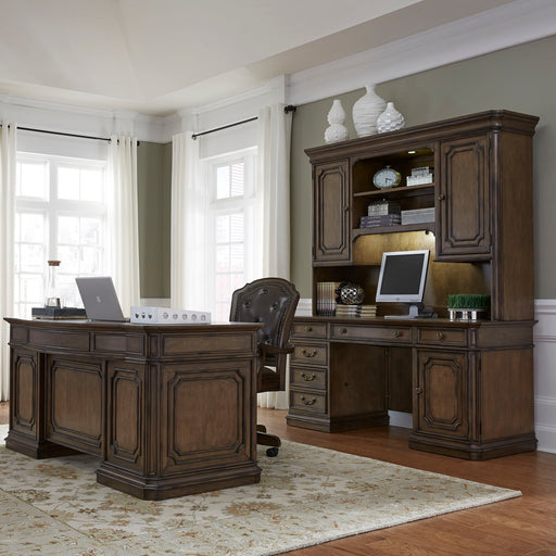 Amelia - 5 Piece Home Office Jr Executive Set - Dark Brown Capital Discount Furniture Home Furniture, Furniture Store