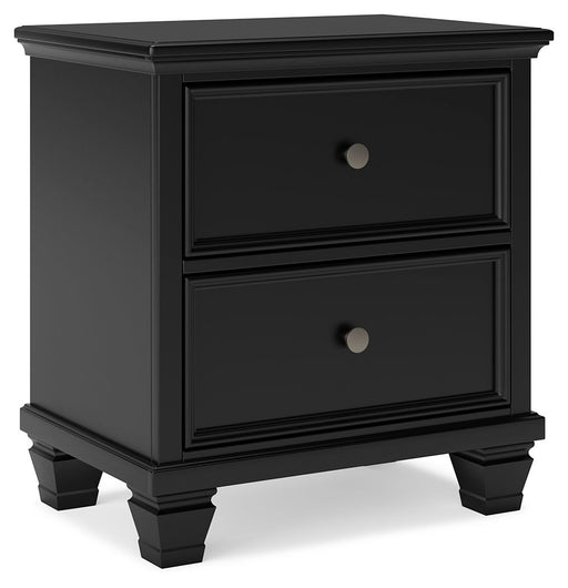 Lanolee - Black - Two Drawer Nightstand Capital Discount Furniture Home Furniture, Furniture Store