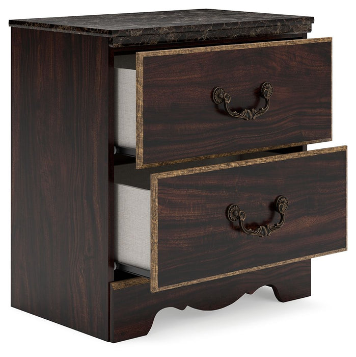 Glosmount - Two-tone - Two Drawer Night Stand Capital Discount Furniture Home Furniture, Furniture Store