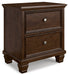 Danabrin - Brown - Two Drawer Nightstand Capital Discount Furniture Home Furniture, Furniture Store