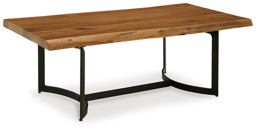 Fortmaine - Brown / Black - Rectangular Cocktail Table Capital Discount Furniture Home Furniture, Furniture Store