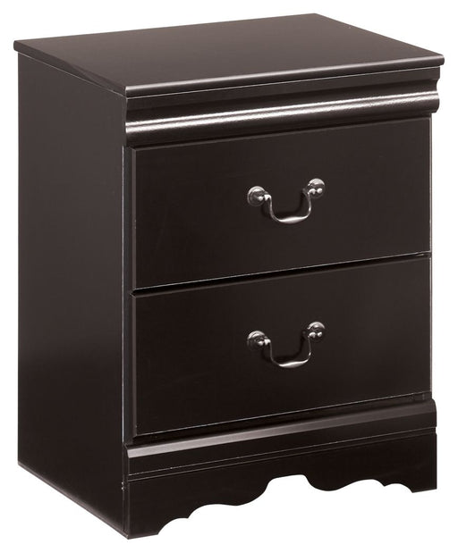 Huey - Black - Two Drawer Night Stand Capital Discount Furniture Home Furniture, Furniture Store