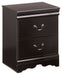 Huey - Black - Two Drawer Night Stand Capital Discount Furniture Home Furniture, Furniture Store