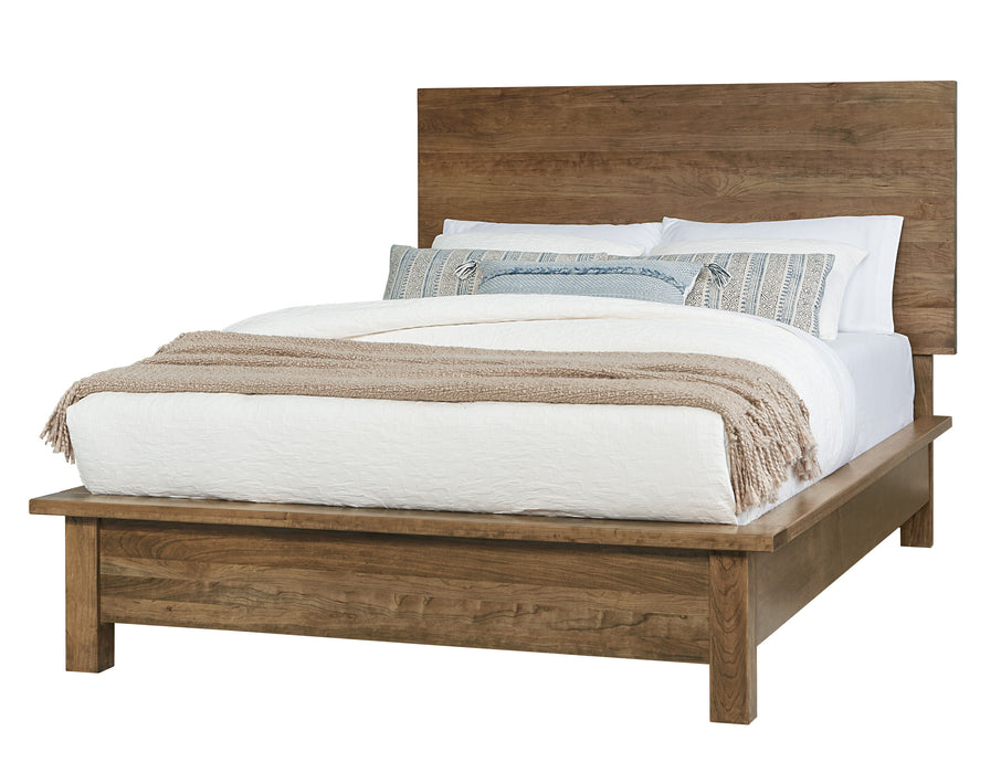 Crafted Cherry - Ben's Plank Bed With Terrace Footboard Capital Discount Furniture Home Furniture, Furniture Store
