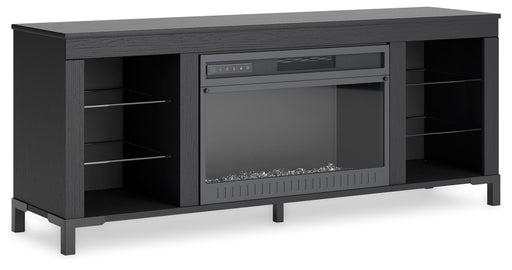 Cayberry - Black - TV Stand With Fireplace Capital Discount Furniture Home Furniture, Furniture Store