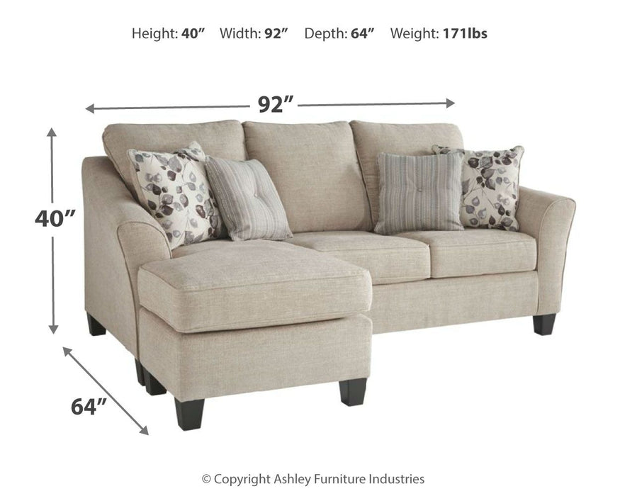 Abney - Driftwood - Sofa Chaise Queen Sleeper Capital Discount Furniture Home Furniture, Furniture Store