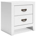 Binterglen - White - Two Drawer Night Stand Capital Discount Furniture Home Furniture, Furniture Store