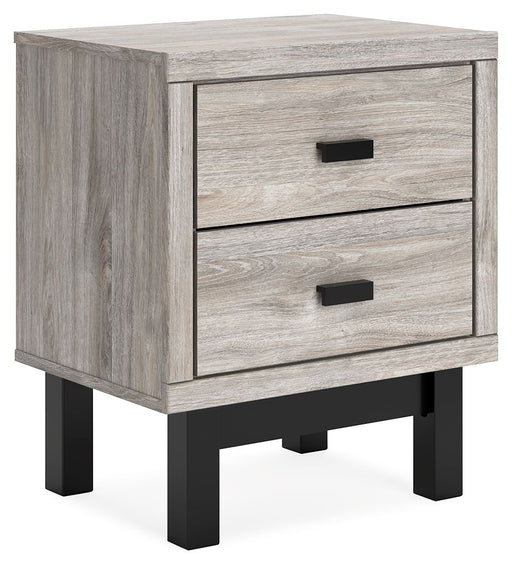 Vessalli - Black / Gray - Two Drawer Nightstand Capital Discount Furniture Home Furniture, Furniture Store