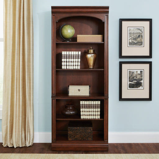 Brayton Manor - Jr Executive Open Bookcase - Dark Brown Capital Discount Furniture Home Furniture, Furniture Store