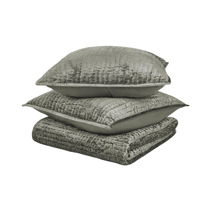 Bari - Velvet Quilt - Sage