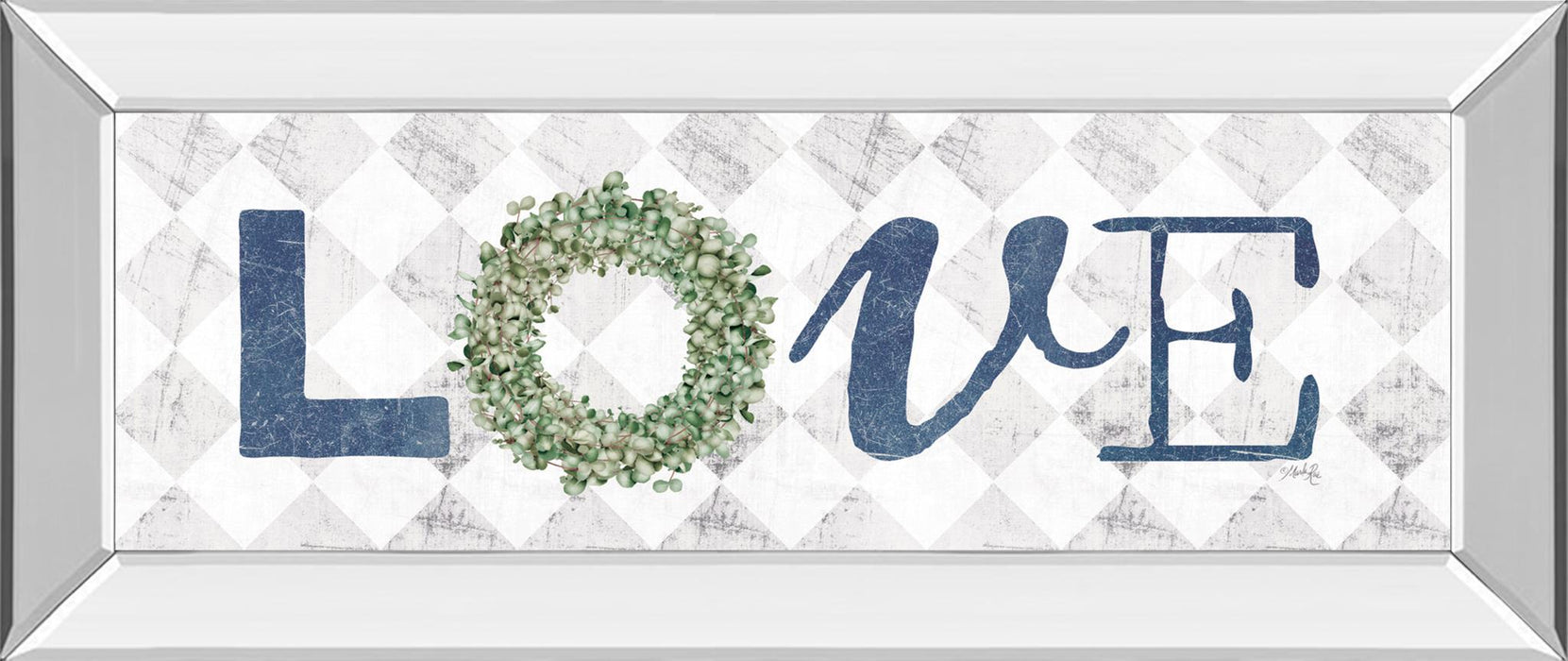 Love With Eucalyptus Wreath I By Marla Rae - Gray