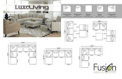 7004 Durango Pewter Ottoman