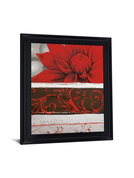 Crimson Blossom - 28" x 34" Framed Wall Art - Red